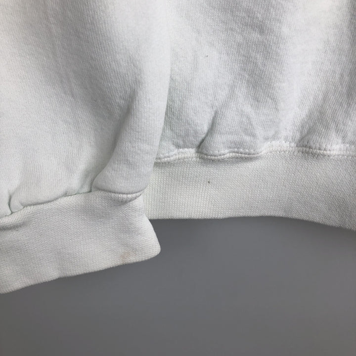 80s-90'S Adidas one-point logo sweatshirt, made in USA, men's size L equivalent, vintage. cotton white type Vintage Second Hand