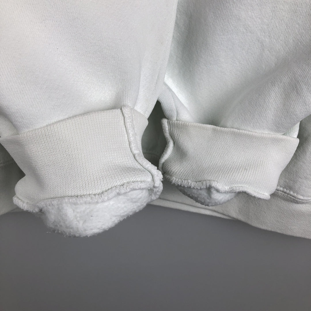80s-90'S Adidas one-point logo sweatshirt, made in USA, men's size L equivalent, vintage. cotton white type Vintage Second Hand