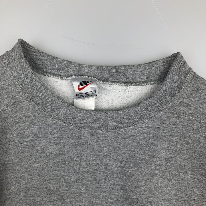 90'S Nike One-Point Logo Sweatshirt, Made in USA, Men's XL (approx.), Vintage cotton gray type Vintage Second Hand