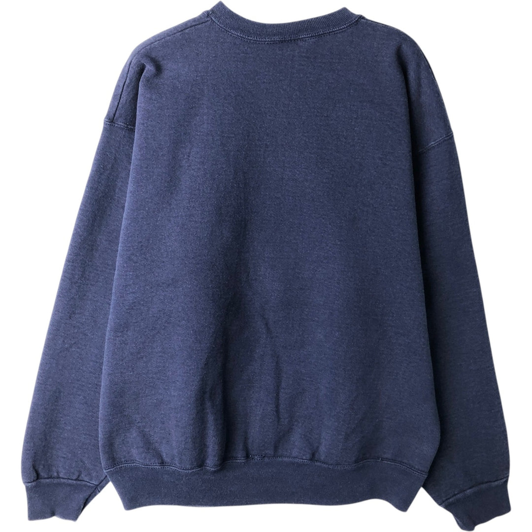 90'S Fruit of the Loom Super Cotton Sweatshirt, Made in USA, Men's Size L, Vintage cotton navy blue type Vintage Second Hand