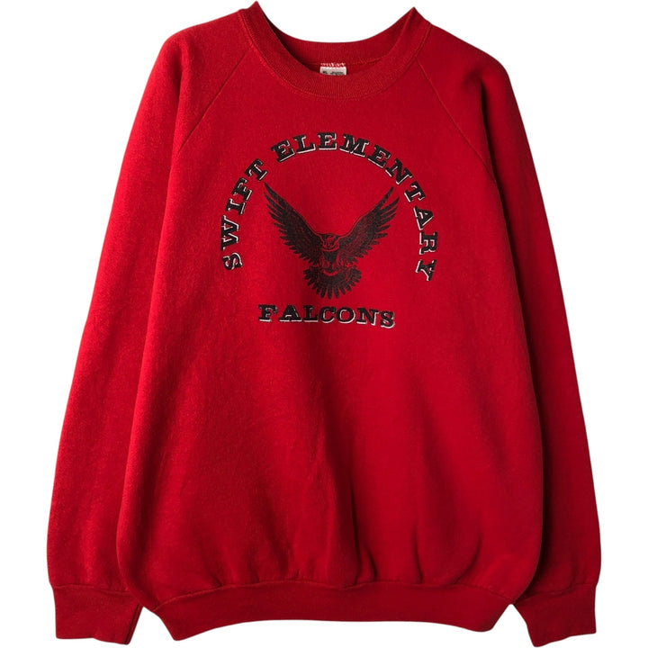 90'S Fruit of the Loom College Sweatshirt, Made in USA, Men's XL, Vintage cotton red type Vintage Second Hand