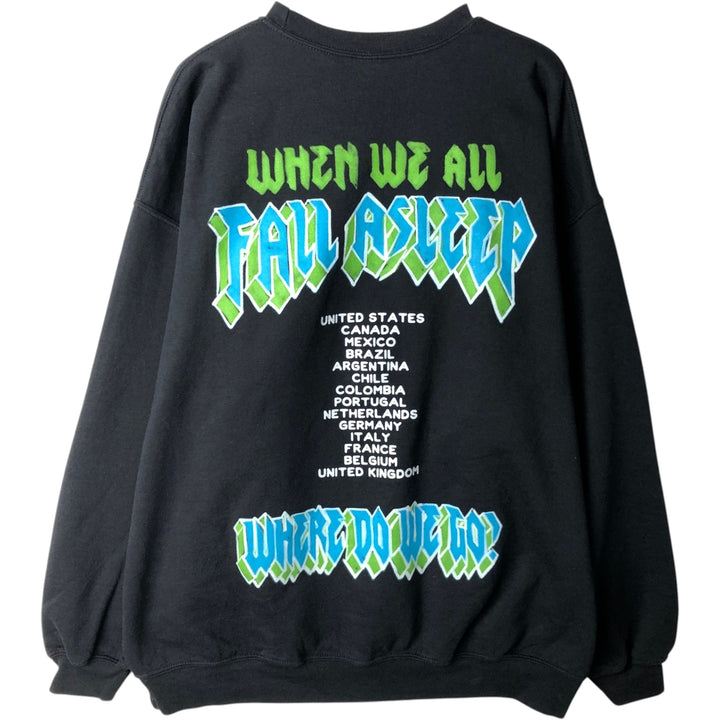 BILLIE EILISH Band Sweatshirt (Men's XL equivalent) cotton black type Vintage Second Hand