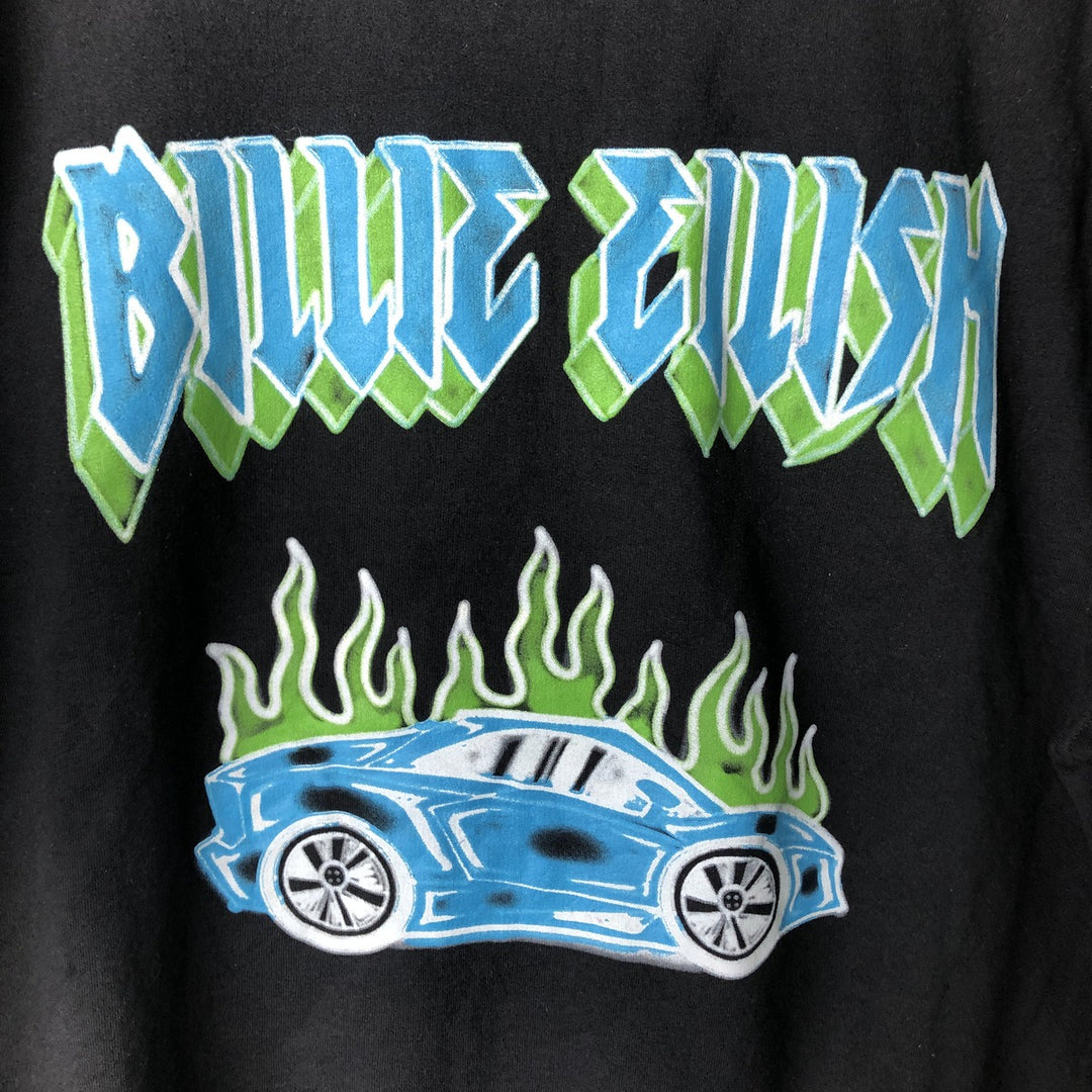 BILLIE EILISH Band Sweatshirt (Men's XL equivalent) cotton black type Vintage Second Hand
