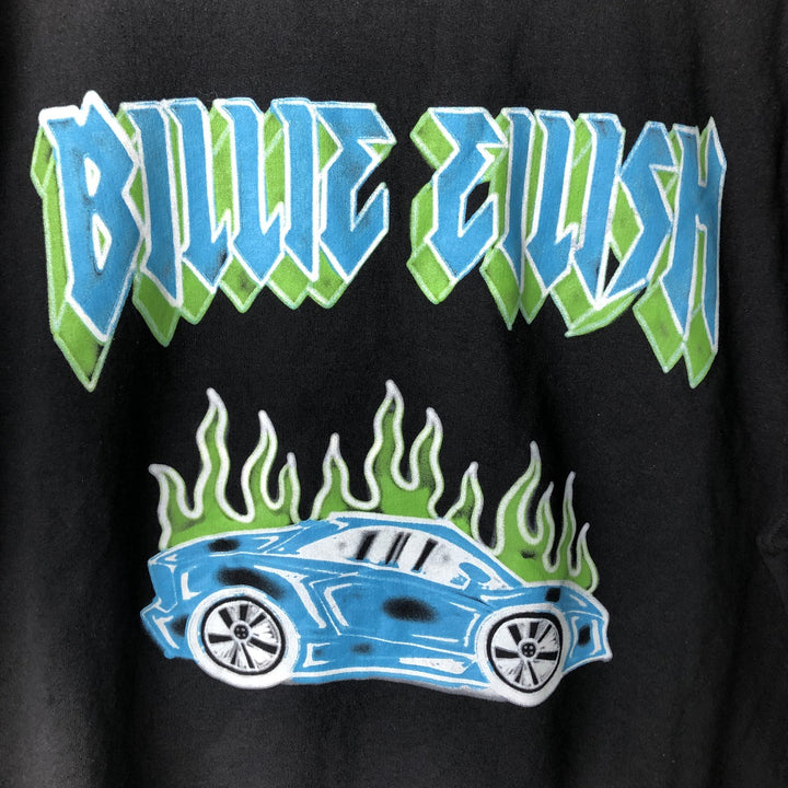 BILLIE EILISH Band Sweatshirt (Men's XL equivalent) cotton black type Vintage Second Hand