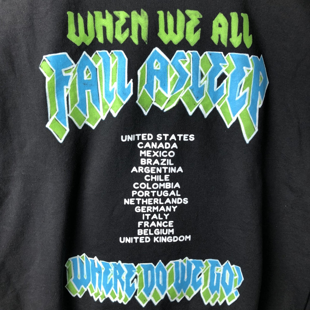 BILLIE EILISH Band Sweatshirt (Men's XL equivalent) cotton black type Vintage Second Hand