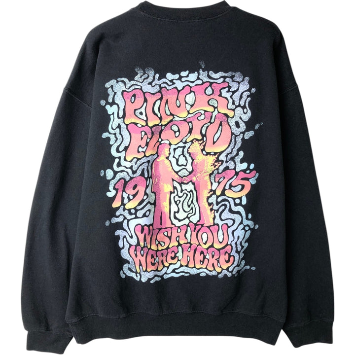 PINK FLOYD WISH YOU WERE HERE Band Sweatshirt (Men's Size L) unclear black type Vintage Second Hand