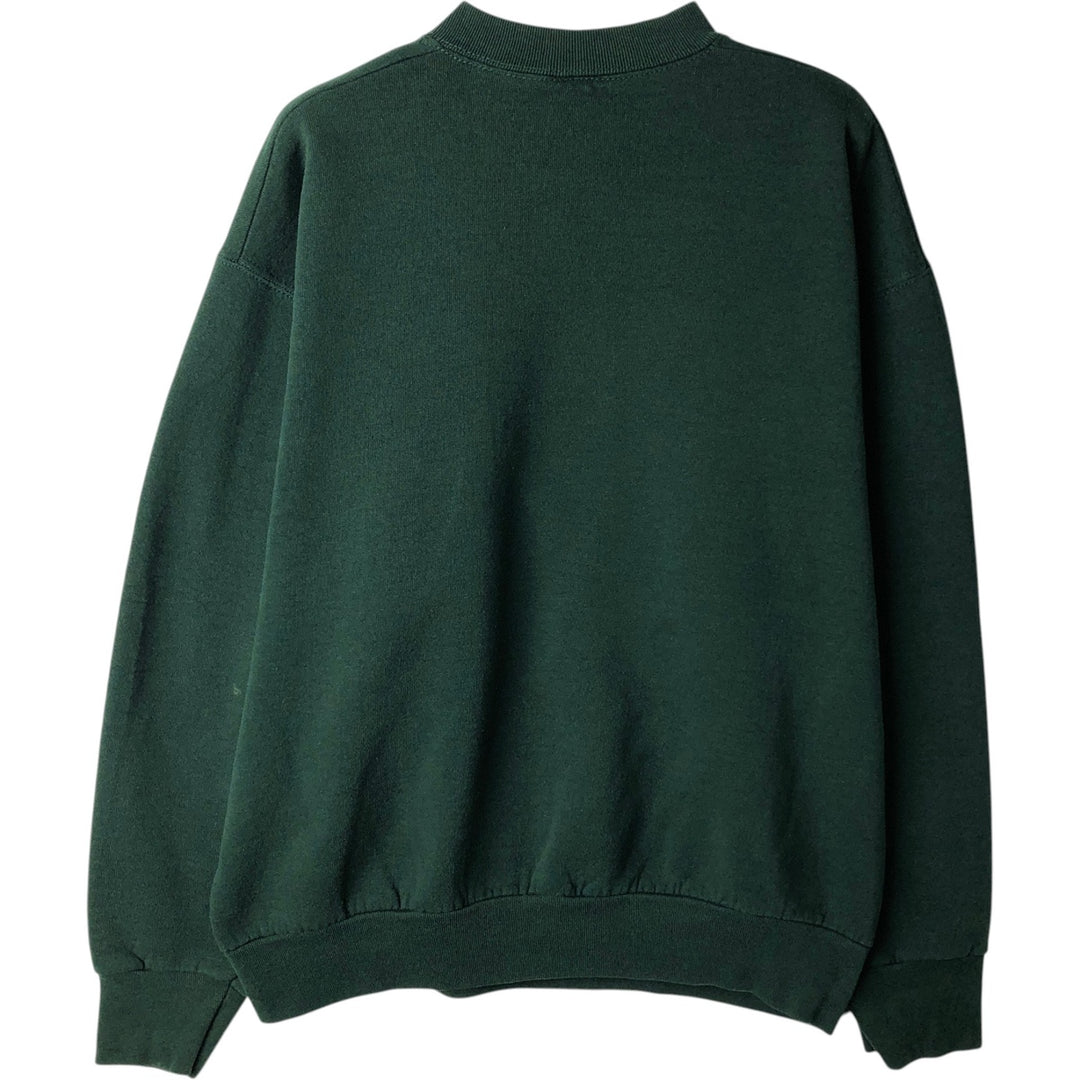 90'S WALKING TIME BOMB Message Print Sweatshirt, Men's Size L (Equivalent), Vintage unclear Green type dark green Vintage Second Hand