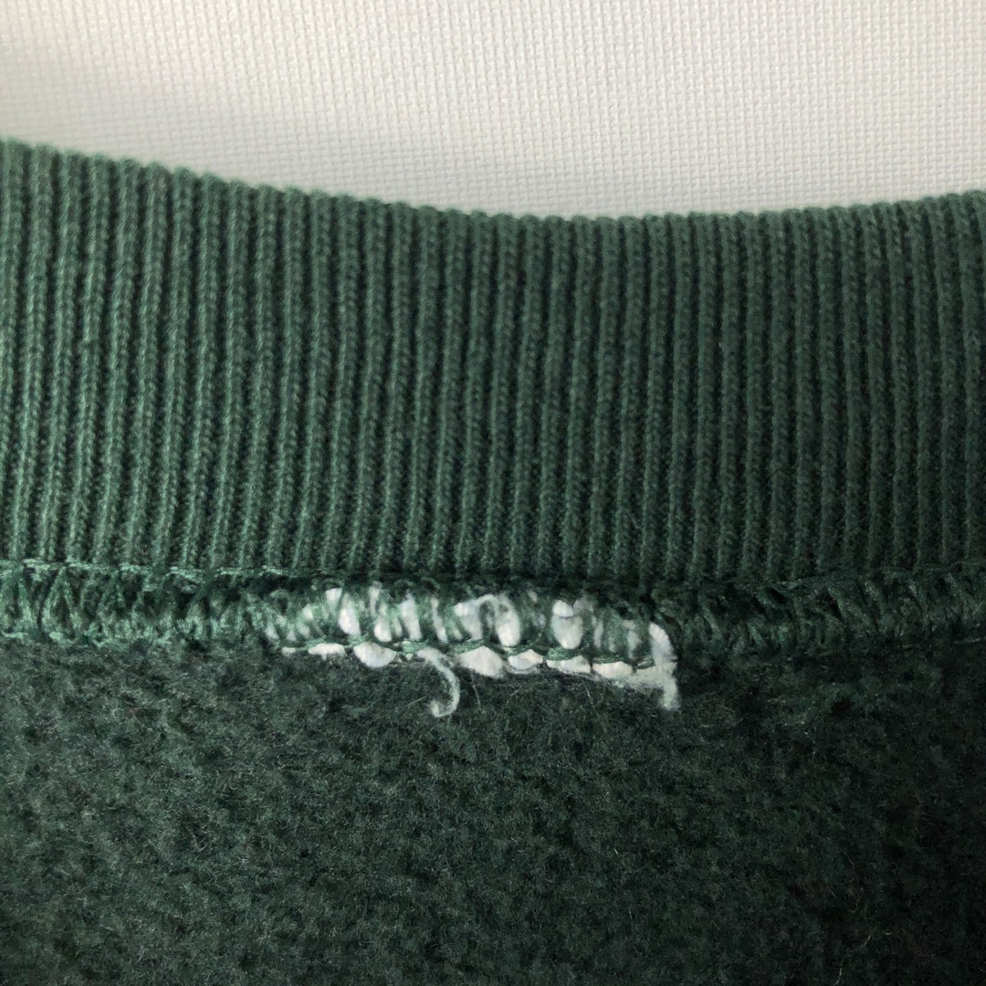 90'S WALKING TIME BOMB Message Print Sweatshirt, Men's Size L (Equivalent), Vintage unclear Green type dark green Vintage Second Hand