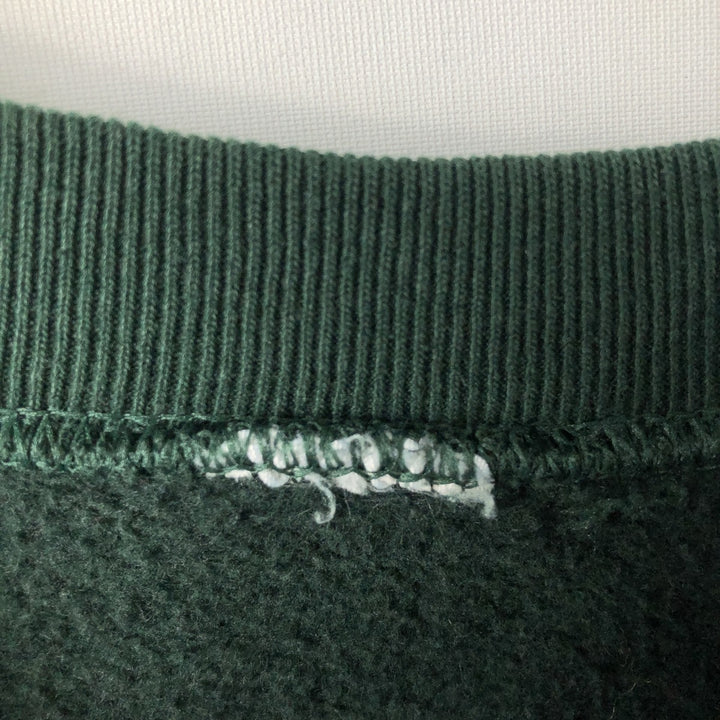 90'S WALKING TIME BOMB Message Print Sweatshirt, Men's Size L (Equivalent), Vintage unclear Green type dark green Vintage Second Hand