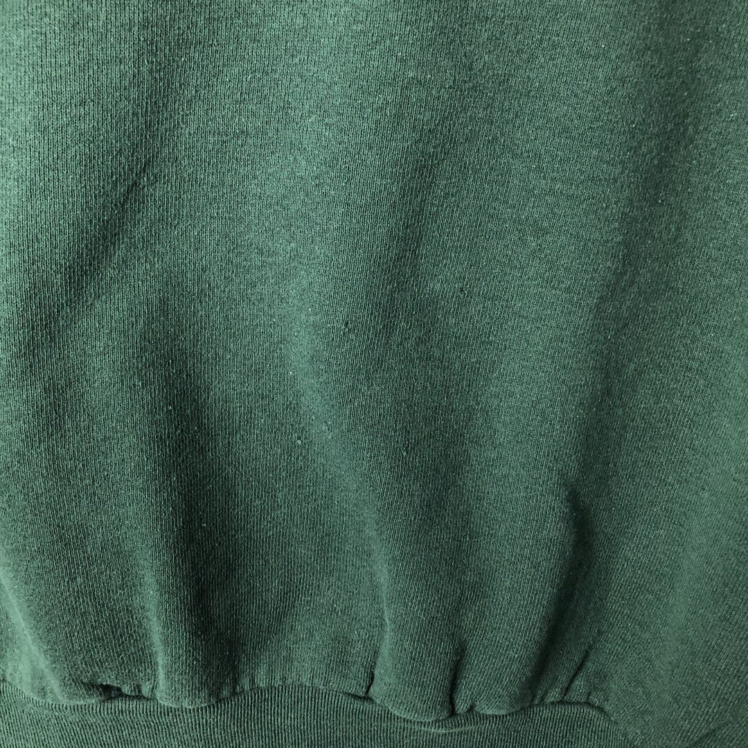 90'S WALKING TIME BOMB Message Print Sweatshirt, Men's Size L (Equivalent), Vintage unclear Green type dark green Vintage Second Hand