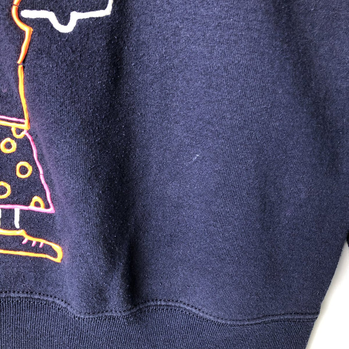 Vintage printed sweatshirt, size L for men unclear navy blue type Vintage Second Hand