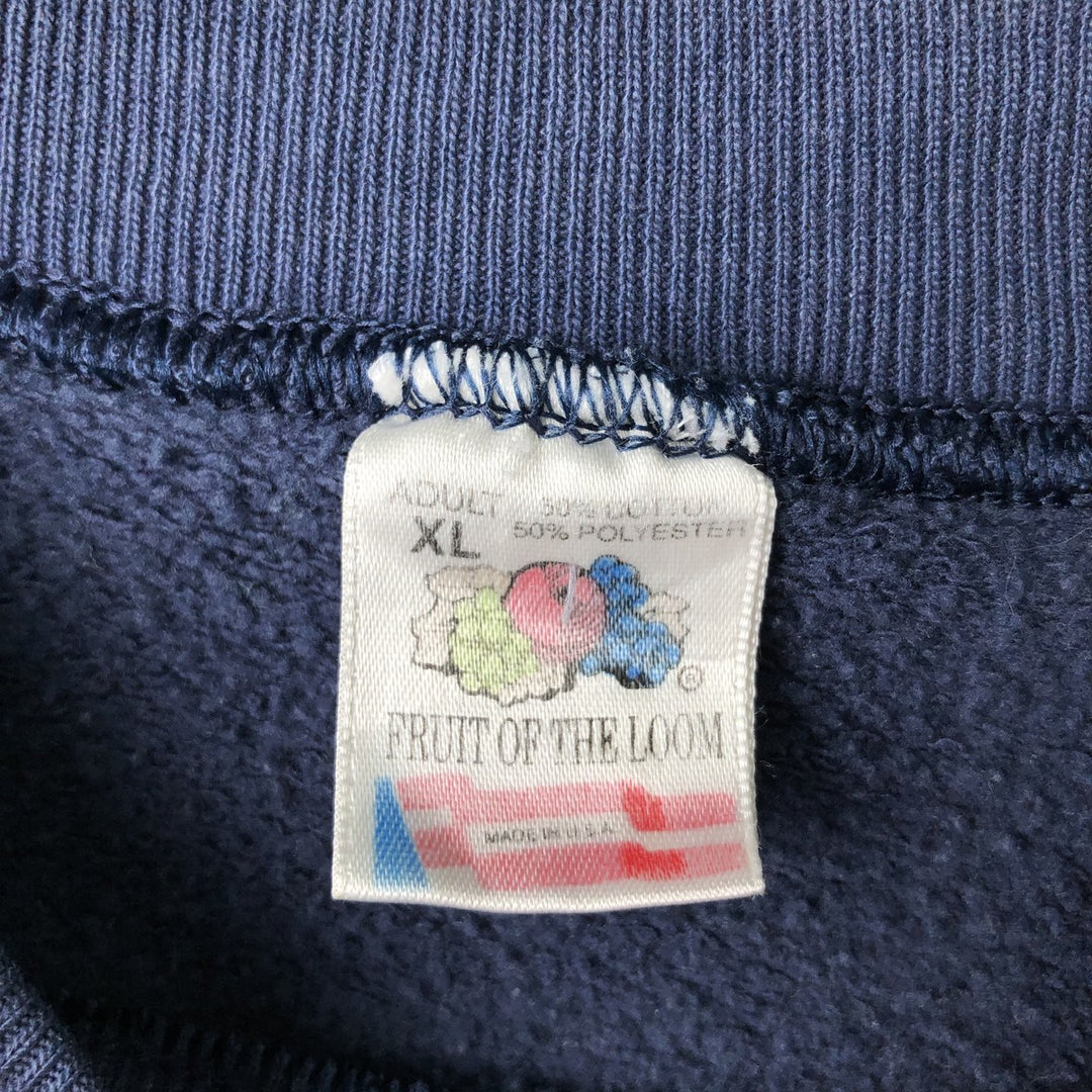 90'S Fruit of the Loom JESUS Jesus Christ Print Sweatshirt, Made in USA, Men's XL (approx.) cotton navy blue type Vintage Second Hand