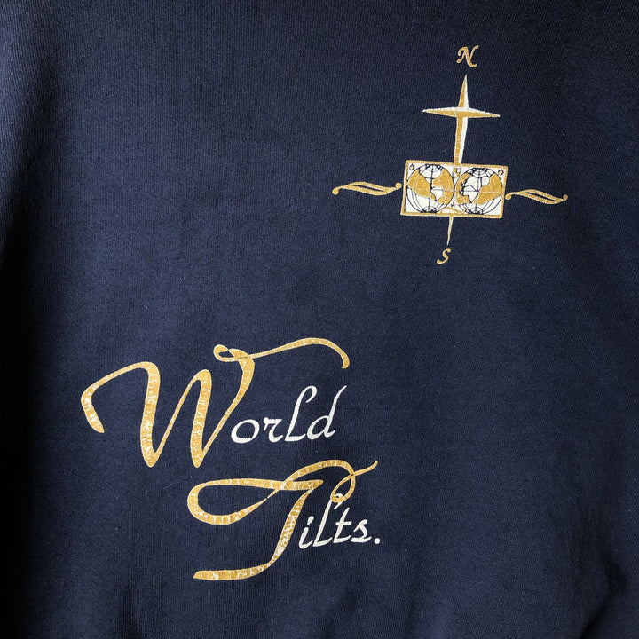 90'S Fruit of the Loom JESUS Jesus Christ Print Sweatshirt, Made in USA, Men's XL (approx.) cotton navy blue type Vintage Second Hand