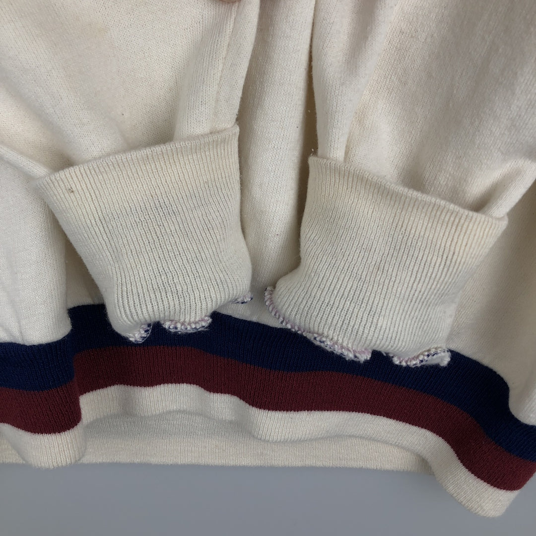 80'S Velva Sheen University of Pennsylvania V-neck College Sweatshirt, Made in USA, Men's XL equivalent, Vintage acrylic pale white type Vintage Second Hand