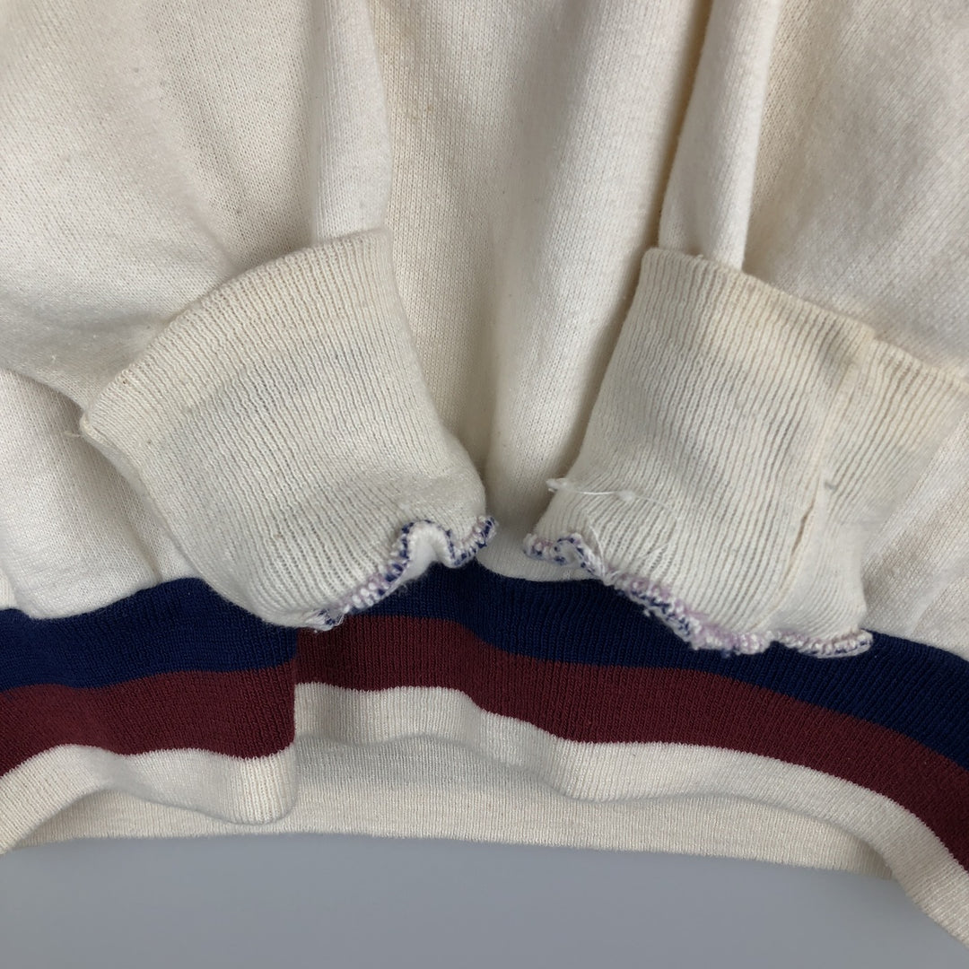 80'S Velva Sheen University of Pennsylvania V-neck College Sweatshirt, Made in USA, Men's XL equivalent, Vintage acrylic pale white type Vintage Second Hand