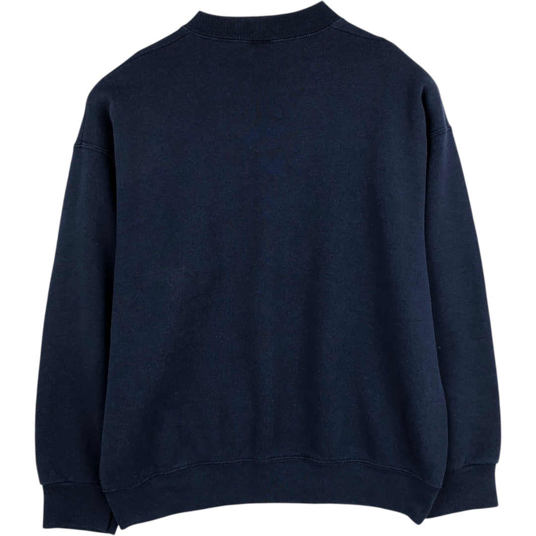 90'S Fruit of the Loom College Sweatshirt, Made in USA, Men's Size L, Vintage cotton navy blue type Vintage Second Hand