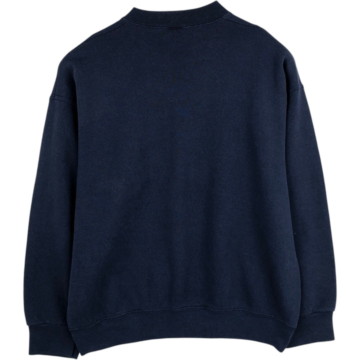 90'S Fruit of the Loom College Sweatshirt, Made in USA, Men's Size L, Vintage cotton navy blue type Vintage Second Hand
