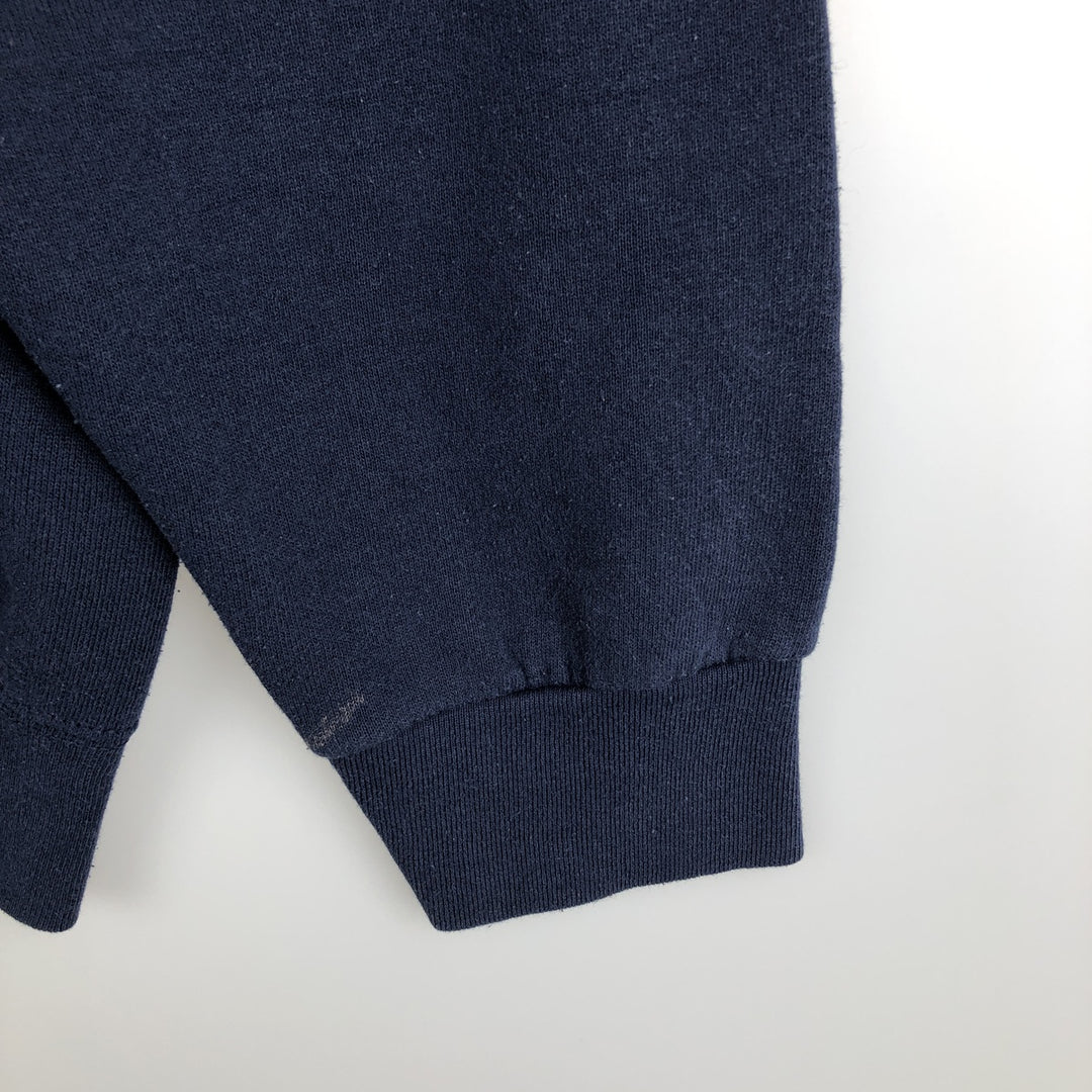 90'S Fruit of the Loom College Sweatshirt, Made in USA, Men's Size L, Vintage cotton navy blue type Vintage Second Hand