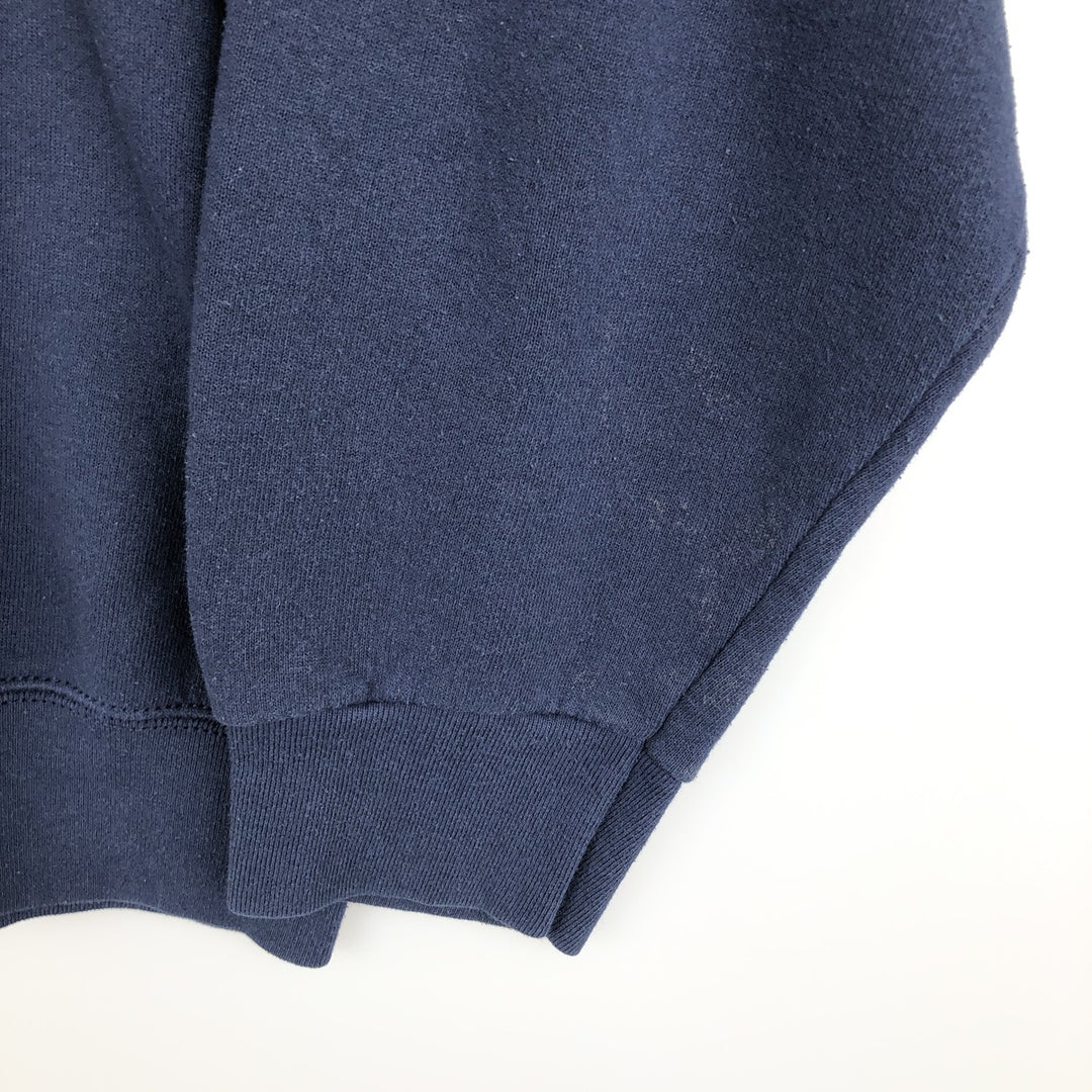 90'S Fruit of the Loom College Sweatshirt, Made in USA, Men's Size L, Vintage cotton navy blue type Vintage Second Hand