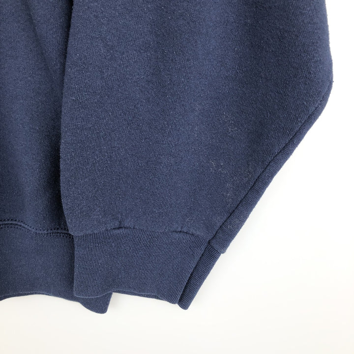 90'S Fruit of the Loom College Sweatshirt, Made in USA, Men's Size L, Vintage cotton navy blue type Vintage Second Hand