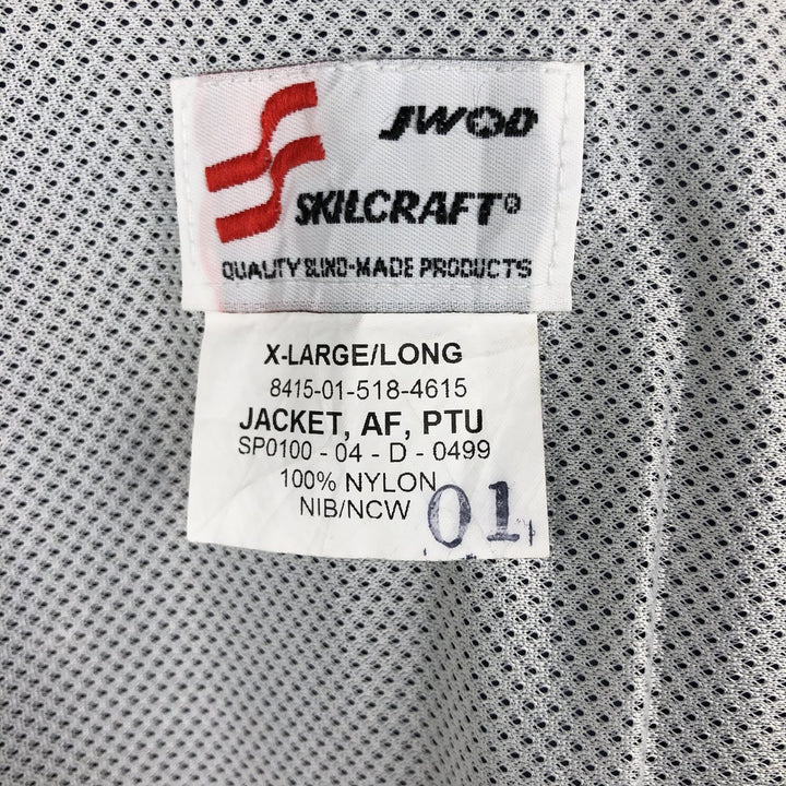 00'S US Military USAIR FORCE SKILCRAFT PTU Training Jacket Nylon Jacket Made in USA X-LARGE Nylon navy blue type Vintage Second Hand