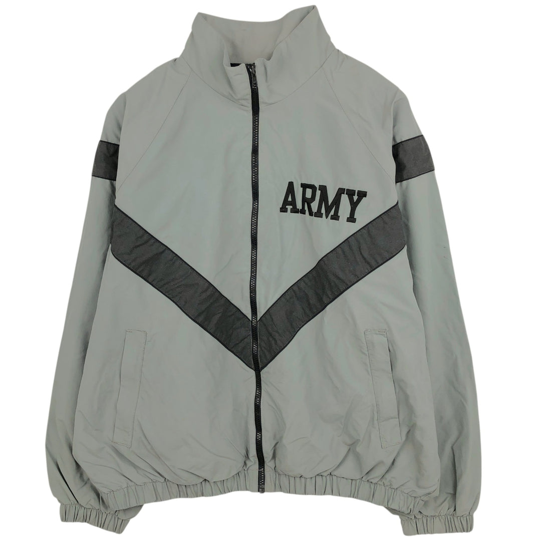 1990'S US Army PFU Training Jacket, Nylon Jacket, Made in USA, Medium Regular (Men's M equivalent) Nylon gray type Vintage Second Hand