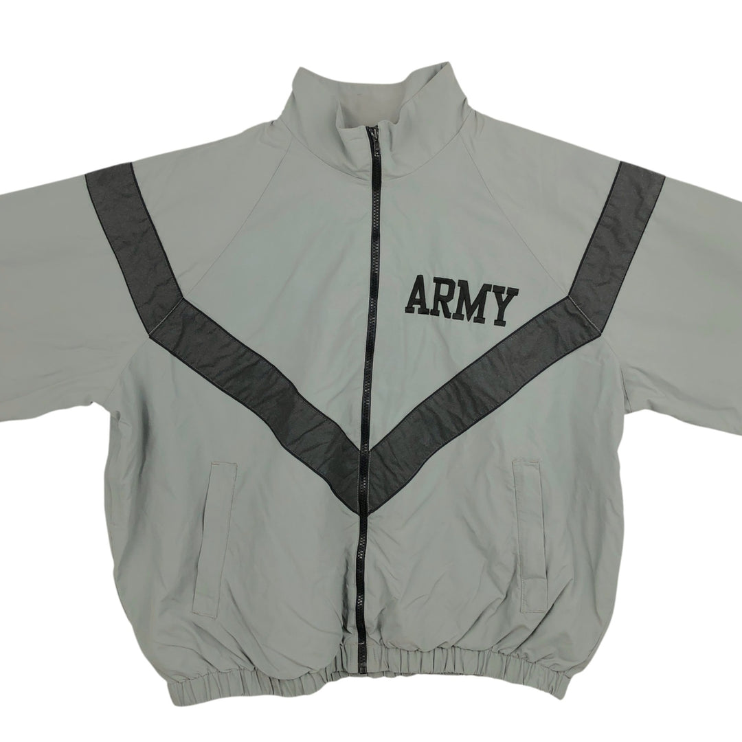 1990'S US Army PFU Training Jacket, Nylon Jacket, Made in USA, Medium Regular (Men's M equivalent) Nylon gray type Vintage Second Hand