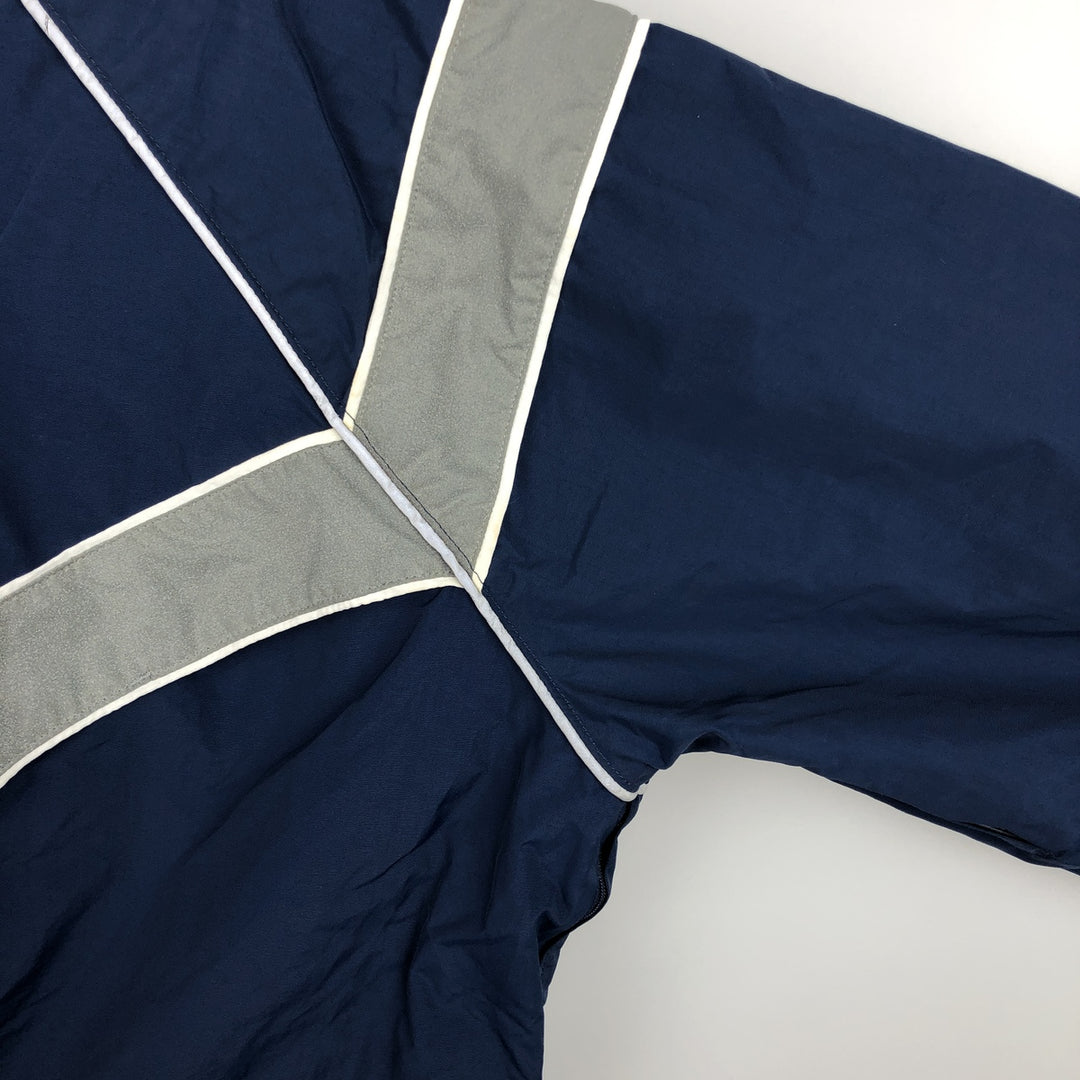 00'S US Military USAIR FORCE SKILCRAFT PTU Training Jacket Nylon Jacket Made in USA LARGE Nylon navy blue type Vintage Second Hand
