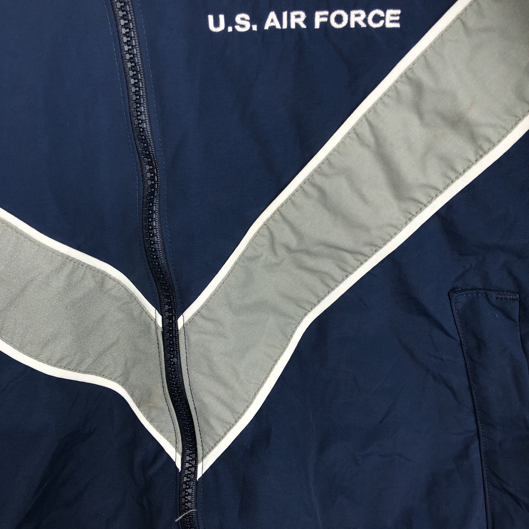 Authentic 2000'S US Military USAIR FORCE SKILCRAFT PTU Training Jacket, Nylon Jacket, Made in USA, Small Nylon navy blue type Vintage Second Hand
