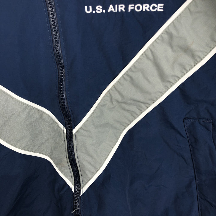 Authentic 2000'S US Military USAIR FORCE SKILCRAFT PTU Training Jacket, Nylon Jacket, Made in USA, Small Nylon navy blue type Vintage Second Hand