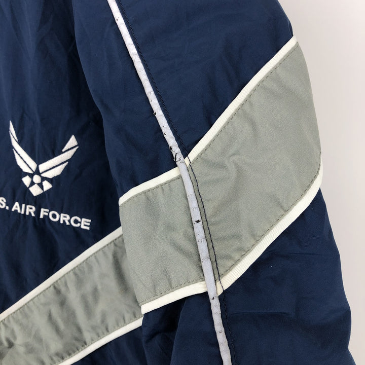 Authentic 2000'S US Military USAIR FORCE SKILCRAFT PTU Training Jacket, Nylon Jacket, Made in USA, Small Nylon navy blue type Vintage Second Hand