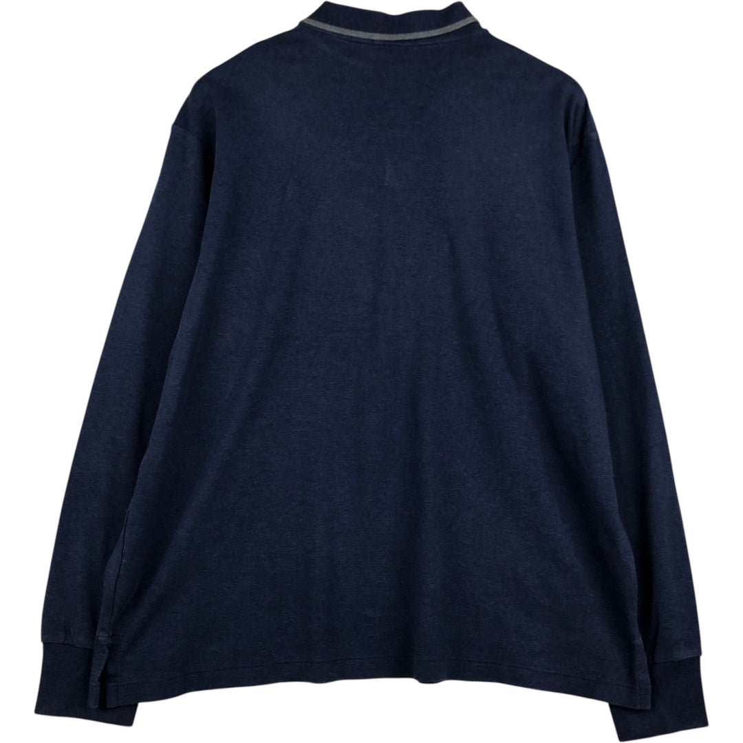 Ralph Lauren POLO RALPH LAUREN CLASSIC FIT long sleeve polo shirt men's XL equivalent cotton navy blue type Vintage Second Hand