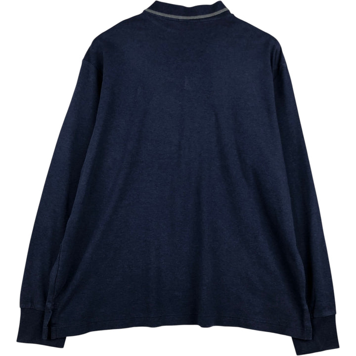 Ralph Lauren POLO RALPH LAUREN CLASSIC FIT long sleeve polo shirt men's XL equivalent cotton navy blue type Vintage Second Hand