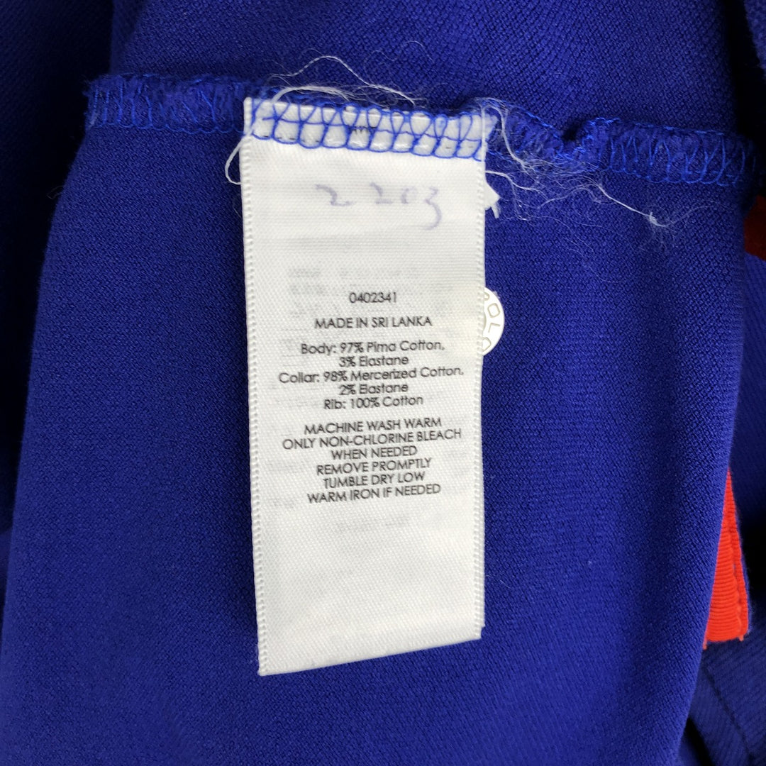 Ralph Lauren POLO GOLF Long sleeve polo shirt for men, size L Pima Cotton purple type Vintage Second Hand