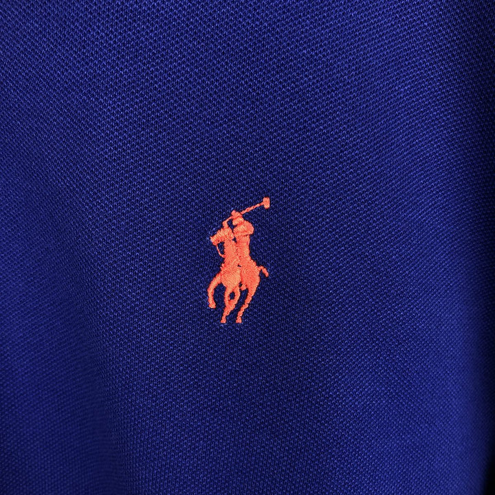 Ralph Lauren POLO GOLF Long sleeve polo shirt for men, size L Pima Cotton purple type Vintage Second Hand