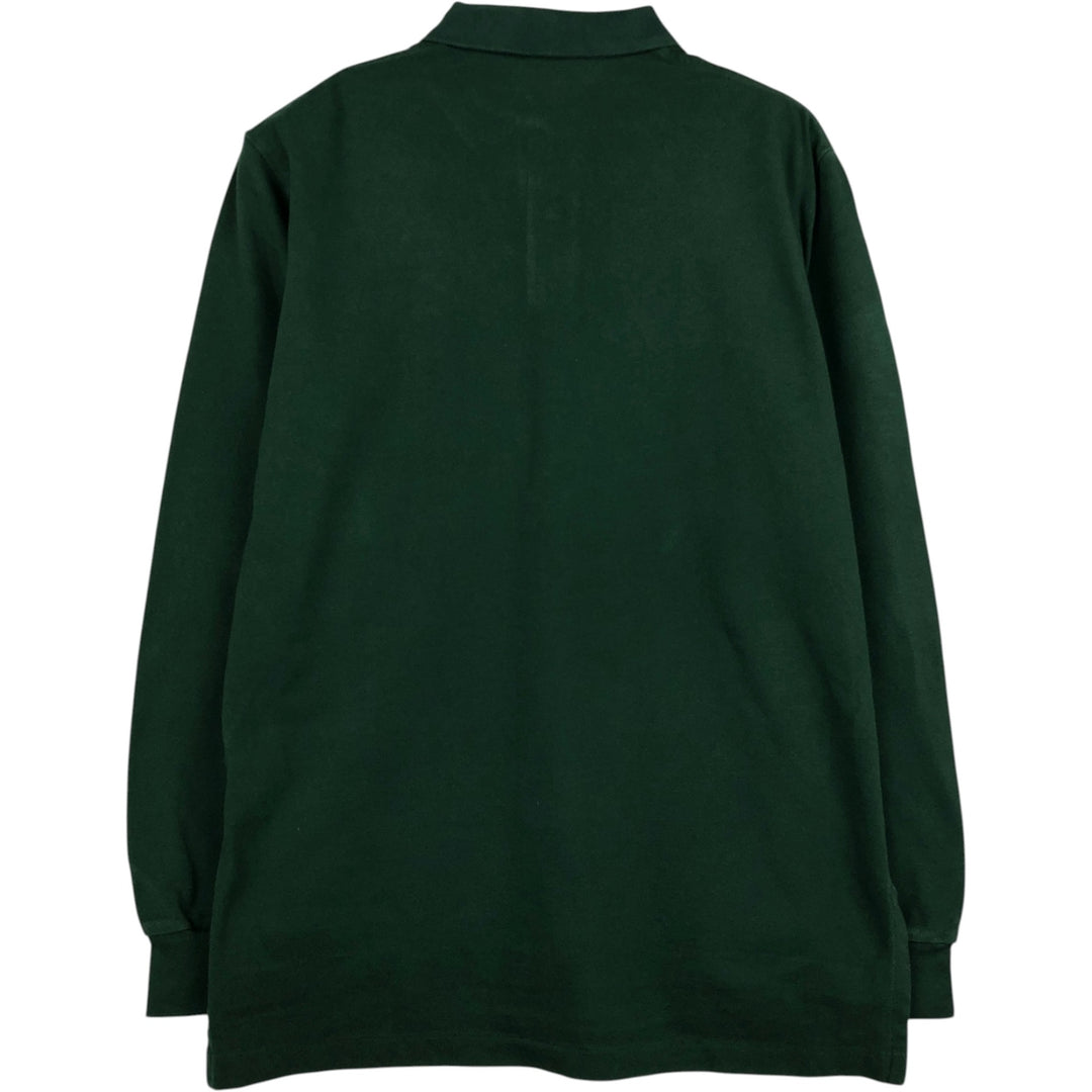 Ralph Lauren POLO RALPH LAUREN Big Pony Long-Sleeve Polo Shirt, Men's Size M (approx.) cotton green type Vintage Second Hand