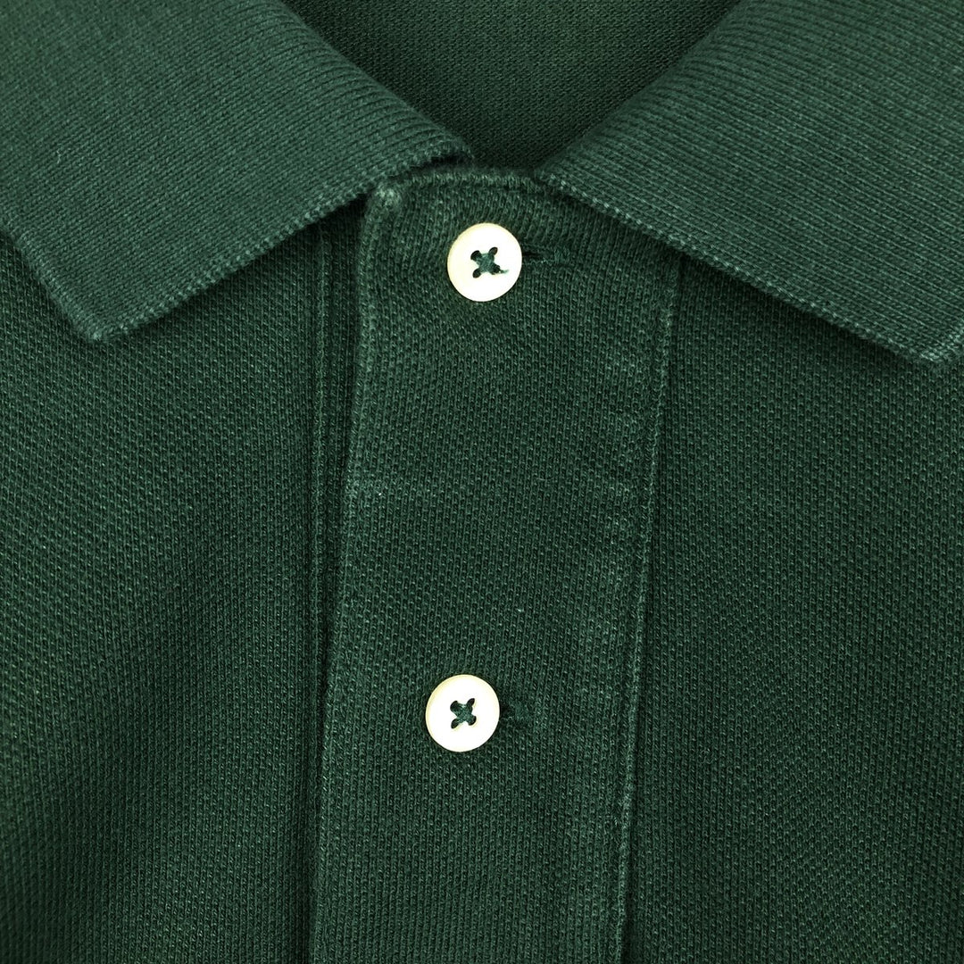 Ralph Lauren POLO RALPH LAUREN Big Pony Long-Sleeve Polo Shirt, Men's Size M (approx.) cotton green type Vintage Second Hand
