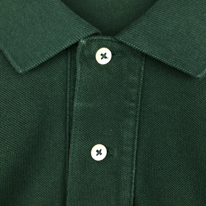Ralph Lauren POLO RALPH LAUREN Big Pony Long-Sleeve Polo Shirt, Men's Size M (approx.) cotton green type Vintage Second Hand