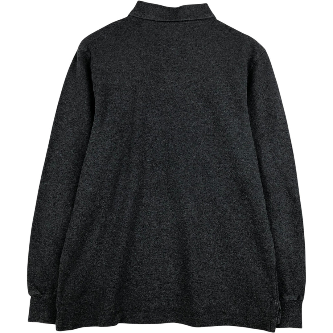 Ralph Lauren POLO RALPH LAUREN CLASSIC FIT long sleeve polo shirt for men, size M unclear gray type Vintage Second Hand
