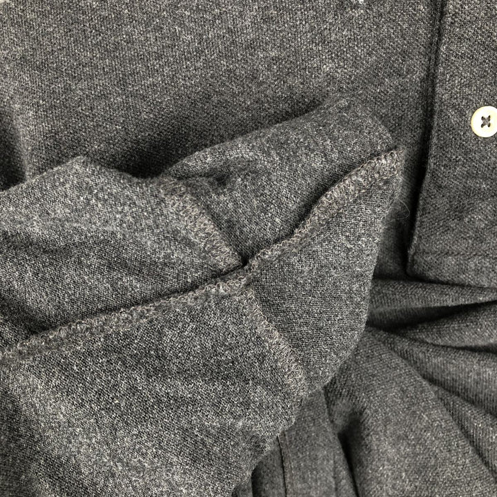 Ralph Lauren POLO RALPH LAUREN CLASSIC FIT long sleeve polo shirt for men, size M unclear gray type Vintage Second Hand
