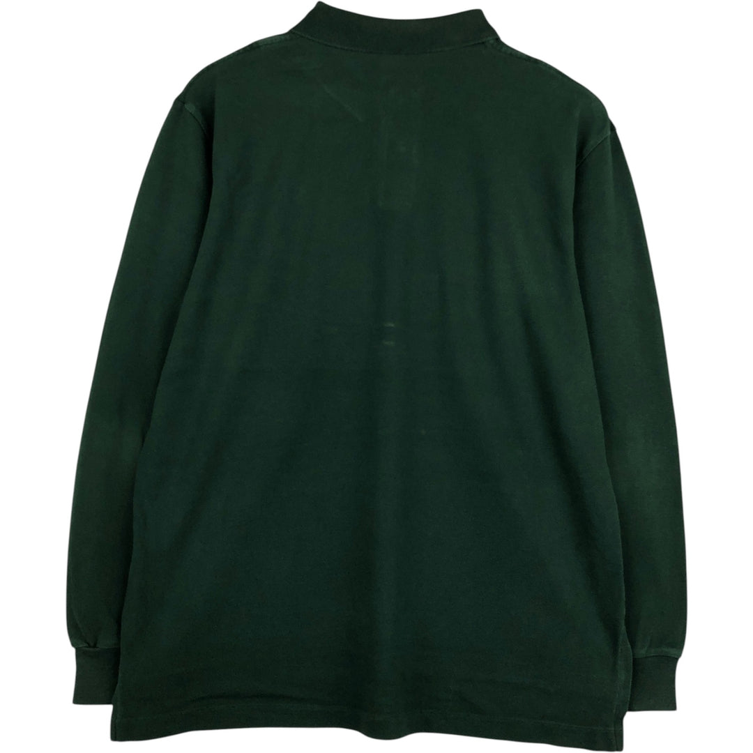 Ralph Lauren POLO by Ralph Lauren long sleeve polo shirt, men's size L cotton green type Vintage Second Hand