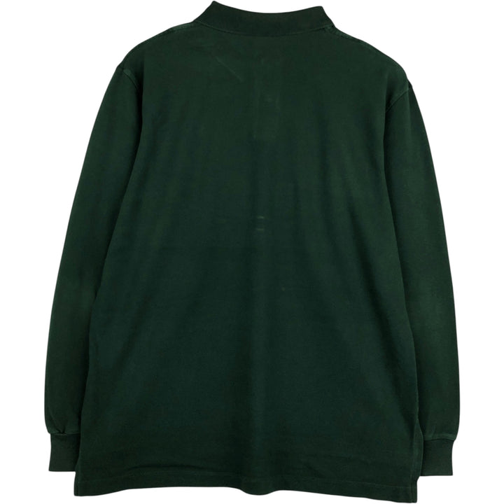 Ralph Lauren POLO by Ralph Lauren long sleeve polo shirt, men's size L cotton green type Vintage Second Hand