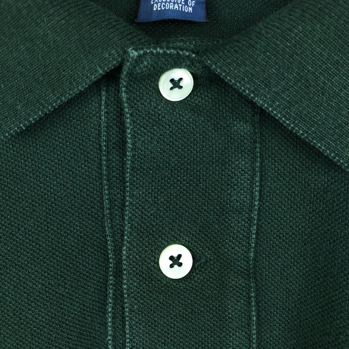Ralph Lauren POLO by Ralph Lauren long sleeve polo shirt, men's size L cotton green type Vintage Second Hand