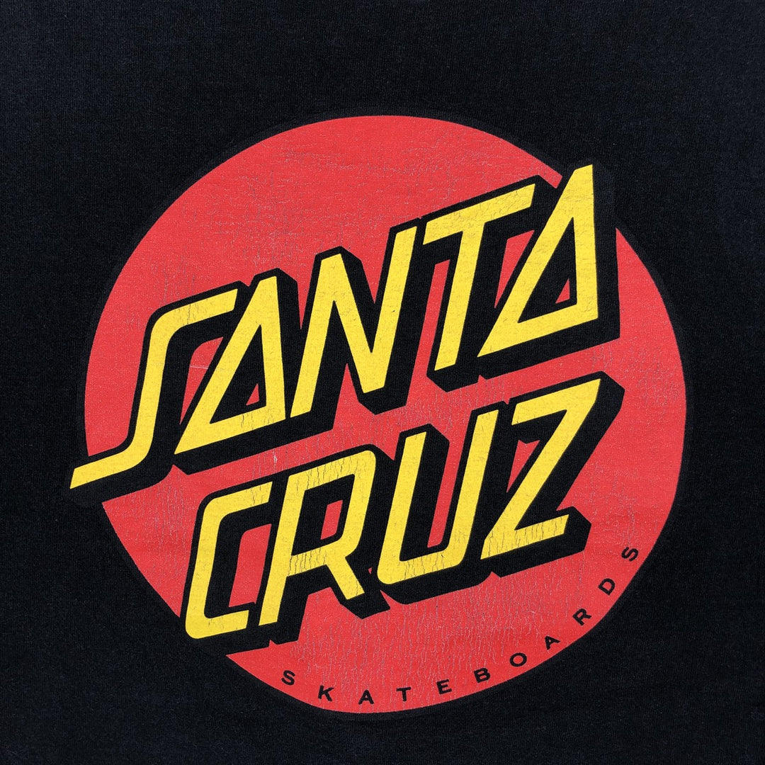 SANTA CRUZ Surf Skate Long-Sleeve T-Shirt (Men's Size M) cotton black type Vintage Second Hand