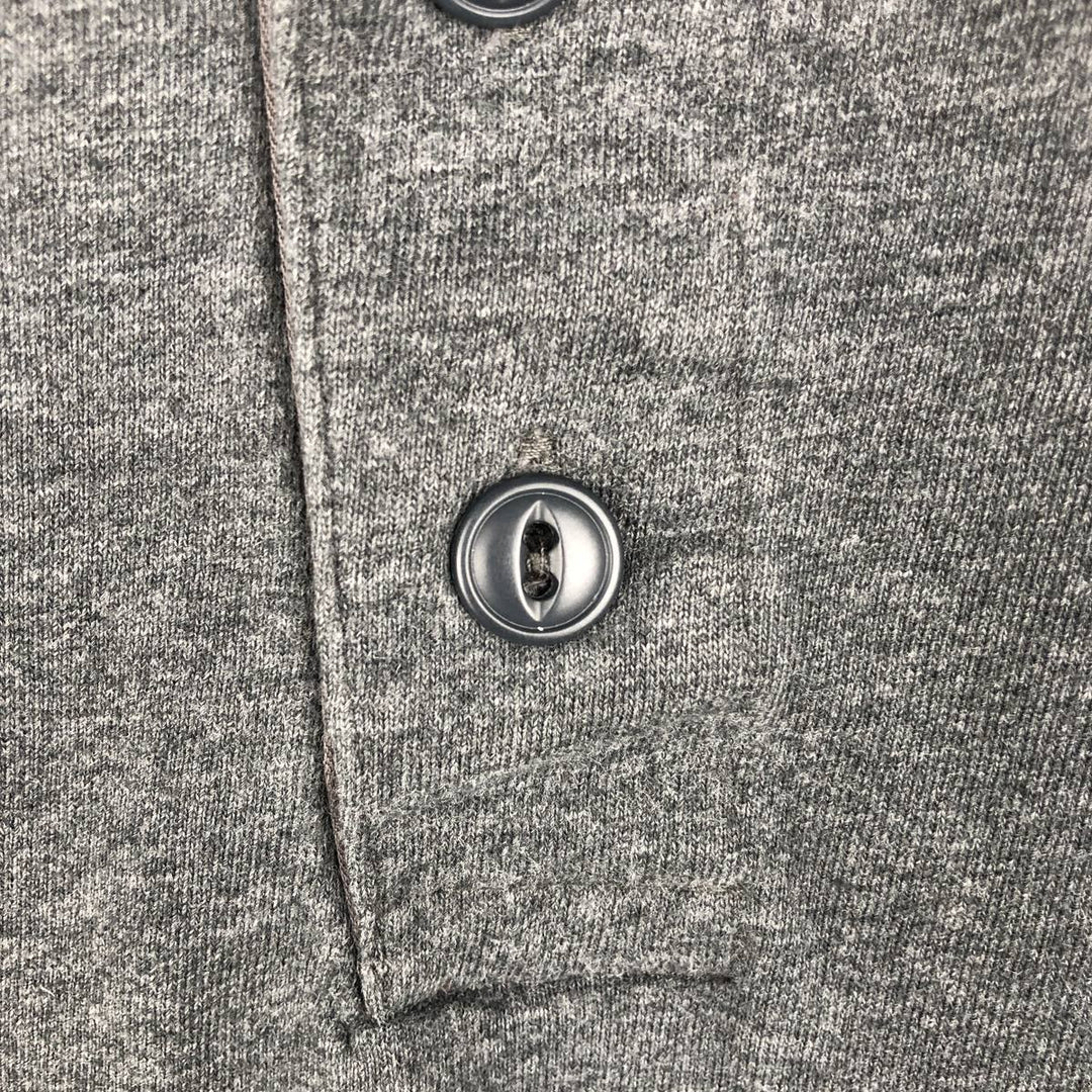 Eddie Bauer Henley Neck Long T-Shirt, Men's Size L cotton gray type Vintage Second Hand