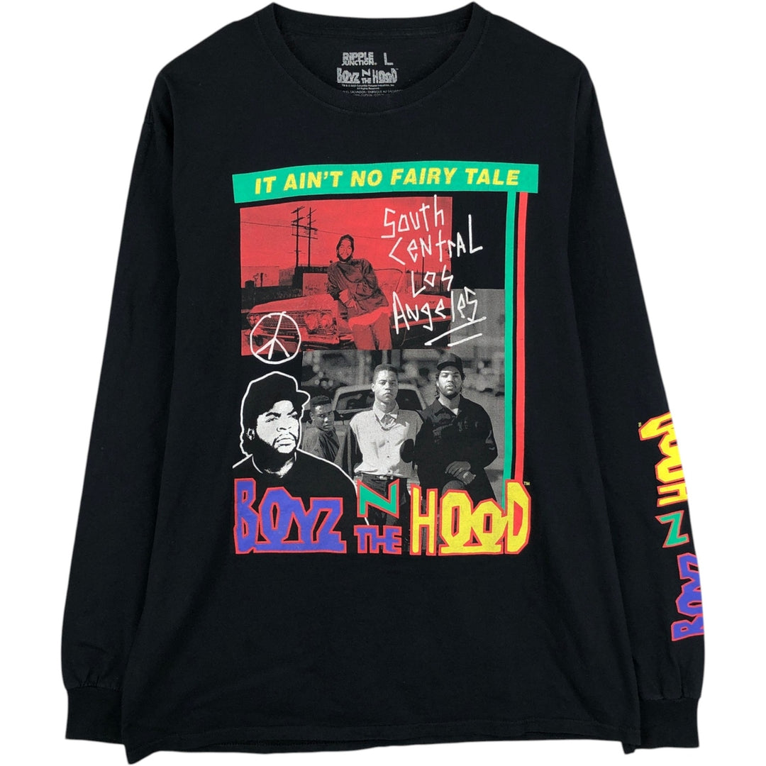 BOYZ N THE HOOD Boyz n the Hood Movie Long Sleeve T-Shirt, Men's Size L cotton black type Vintage Second Hand