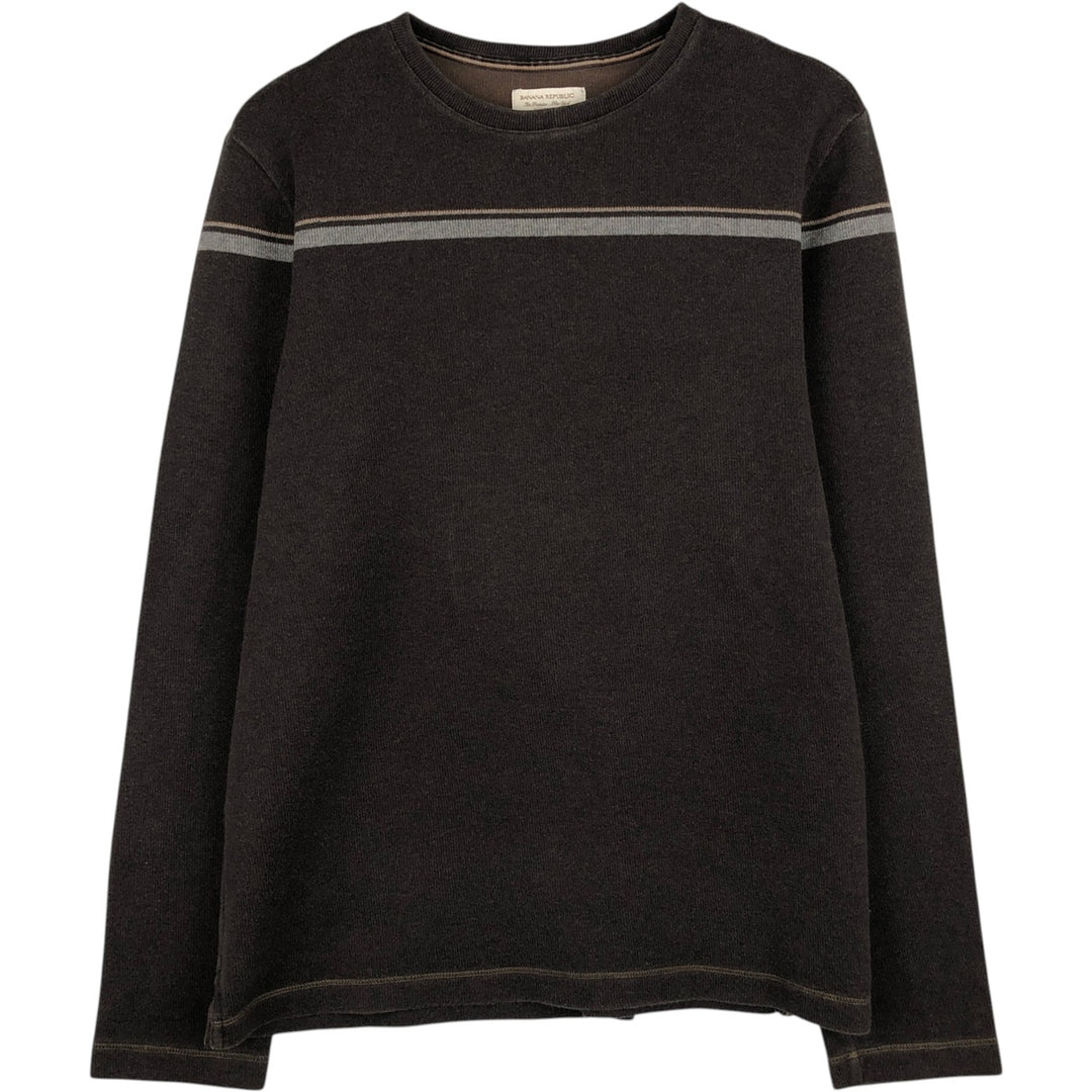 Banana Republic Long-Sleeve T-Shirt (Men's Size M) cotton brown type Vintage Second Hand