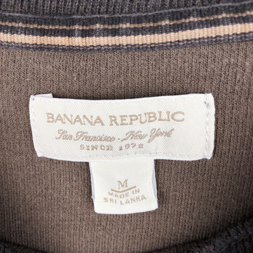 Banana Republic Long-Sleeve T-Shirt (Men's Size M) cotton brown type Vintage Second Hand