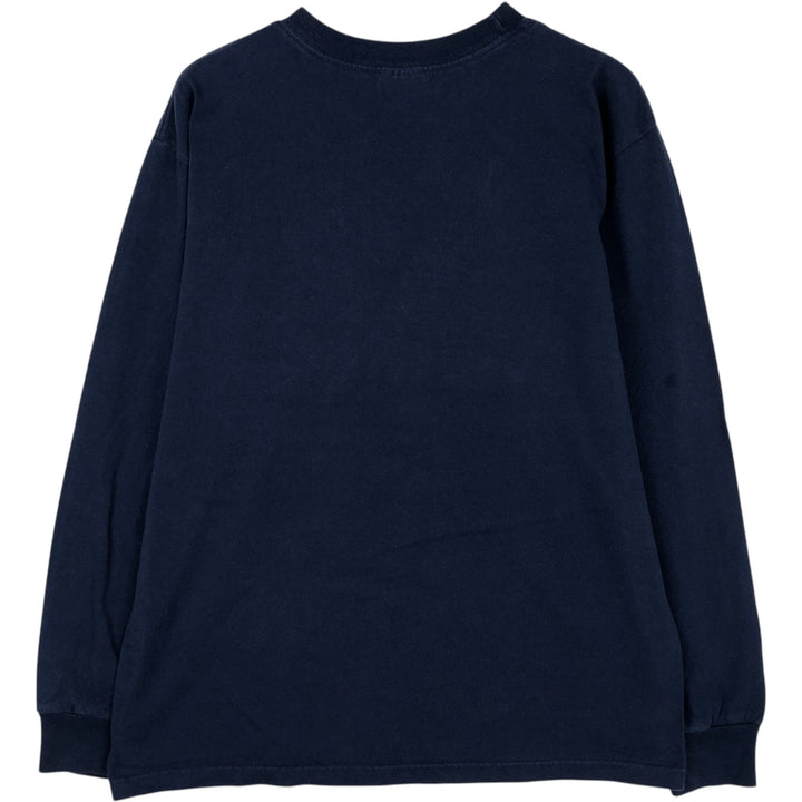 Adidas long-sleeved T-shirt, men's size M cotton navy blue type Vintage Second Hand