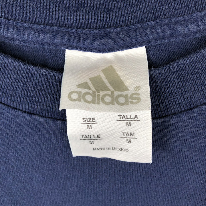 Adidas long-sleeved T-shirt, men's size M cotton navy blue type Vintage Second Hand